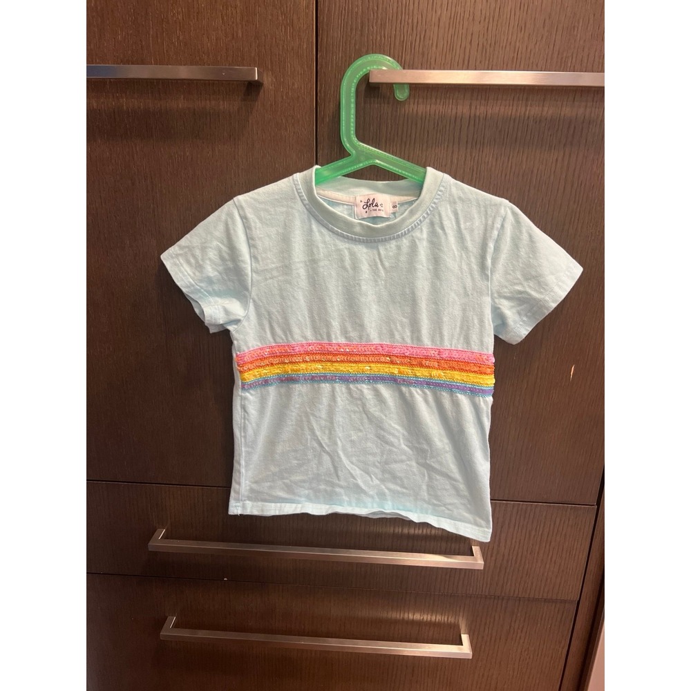 Lola and the boys stripe sequin shirt girls 8
